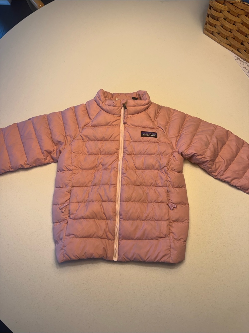 Patagonia Kids Pink Down Sweater Puffer Jacket